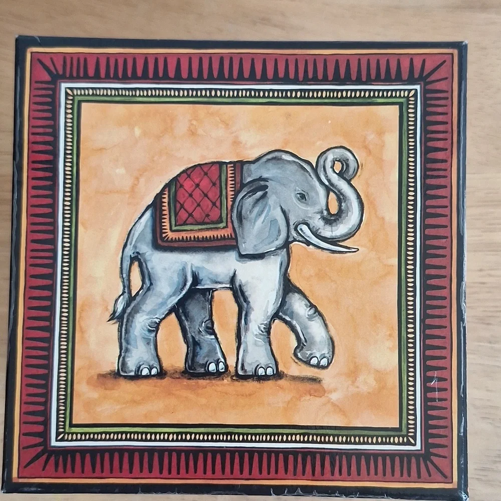 Elephant & Leopard Print Decorative Trinket Box | Safari Decor Storage